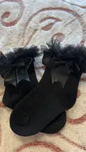 Calcetines con tutú de princesa para niños y niñas, cinta de lazo anudado de seda, de encaje con volantes, tobilleros de algodón para fotografía