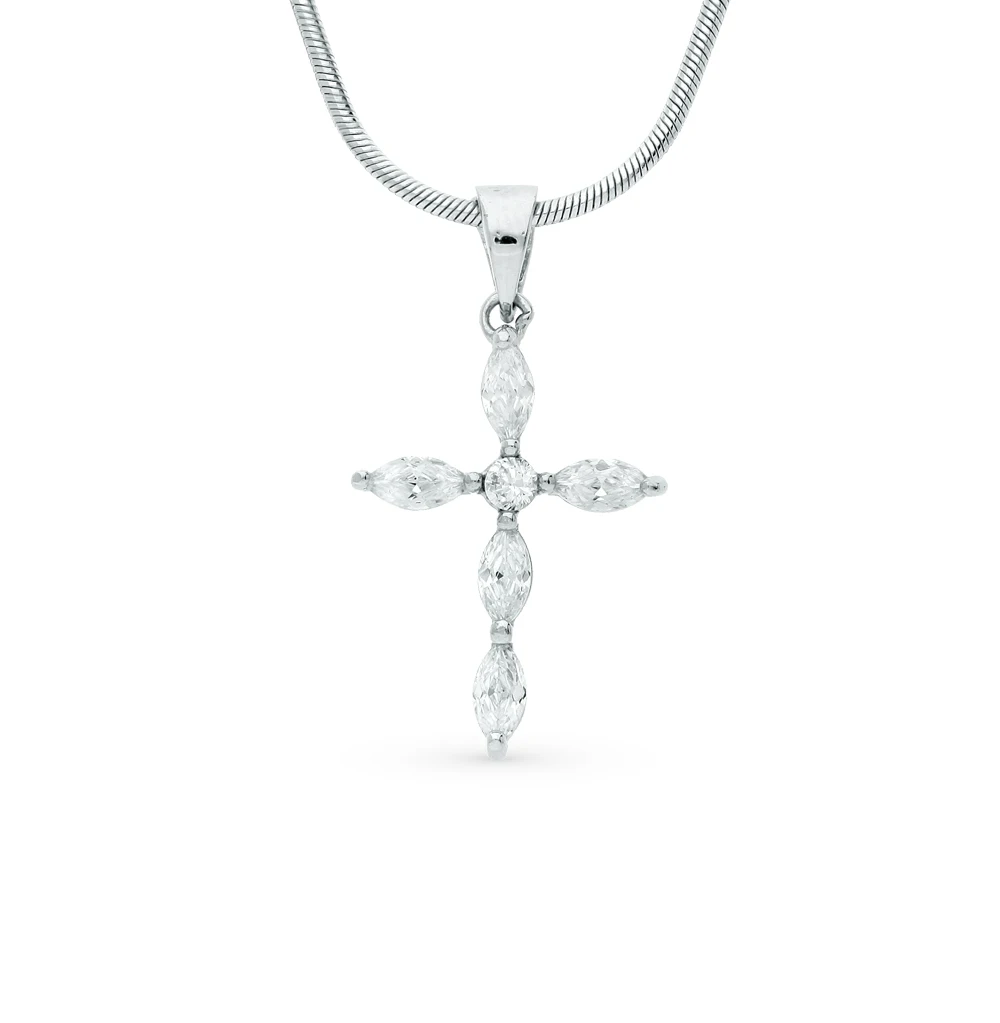 Серебряная подвеска с фианитами SUNLIGHT проба 925