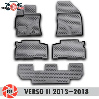 

Floor mats for Toyota Verso II 2013~2018 rugs non slip polyurethane dirt protection interior car styling accessories