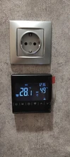 Controlador de temperatura con pantalla táctil, termorregulador, luz trasera negra, termostato de pared eléctrico, WiFi, 110V, 120V, 230V