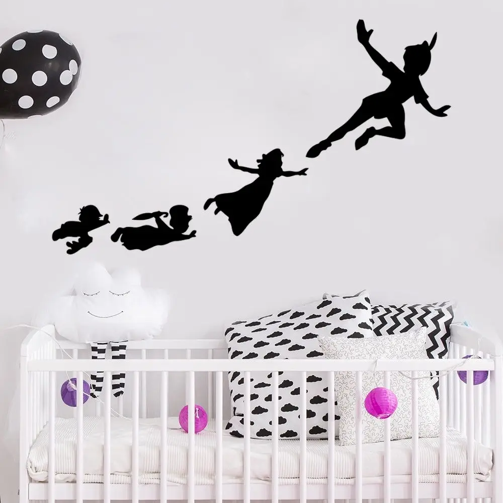 

PeterPan and Friends Flying Removable Wall Sticker Animals Vinyl Decal Living Room Wall Art Decoration A00865