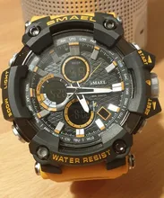 Reloj deportivo de doble horario para hombre, resistente al agua hasta 50m, relojes militares para hombre, 1802D, relojes para regalo