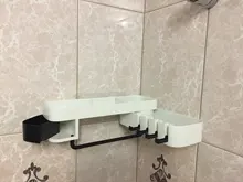 Organizer Shower-Shelf-Holder Storage-Rack Wall-Mounted Bathroom-Shampoo Corner 4 Kitchen