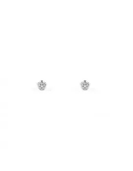 

Gold Baby earrings White Daisy Zircons (9 Kts.)