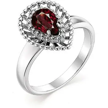 

Alcor ring with garnet and cubic zirconia