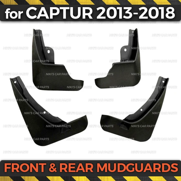 Front and rear mudguards case for Renault Captur 2013- ABS plastic 1 set / 4 pcs molding decoration car styling
