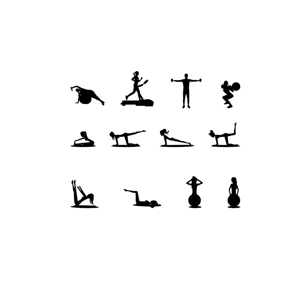 Yoga Workout Creative Vinyl Car Stickers And Decals For Bumper Gas Tank