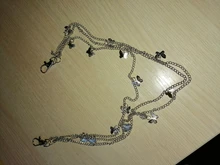 Llavero Punk Hip-hop de tres capas para mujer, cadena de pantalones vaqueros de Metal largo, accesorios de ropa, joyería