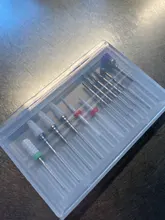 Caja de almacenamiento de brocas de plástico transparente para uñas, soporte para limas, estuche de exposición, organizador de manicura acrílica, 20 ranuras