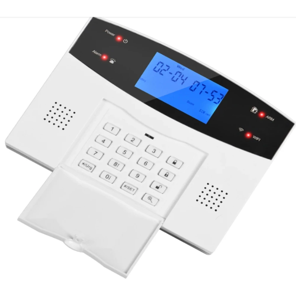 Беспроводная сигнализация GSM 99 зон сигнал 850/900/1800/1900 МГц на русском языке 5 датчиков размыкания 5 датчиков движения