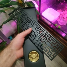 Bathroom Grille Shower Drain Floor Drain Trap Waste Grate Grid Strainer Black