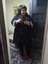 Coat Hoodie Streetwear Black Trench Female Long-Print XITAO Plus-Size Women Spliced Casual