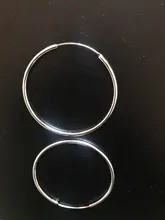 DOTEFFIL de Plata de Ley 925 Plata Lisa 50mm pendientes de aro grandes para las mujeres boda joyería para fiesta de compromiso