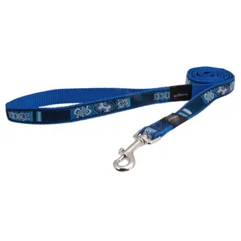 

Dog Leash rogz fancy dress l-20mm 1,4 M bone on indigo blue