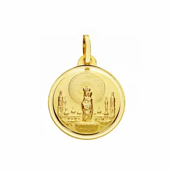 

Medal 18k gold Virgin pillar 18mm. Smooth bezel [AA2576GR] -Customizable-RECORDING INCLUDED IN THE PRICE