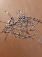 22 25 30mm 316 de acero inoxidable de oro bola plateada alfileres de cabeza fabricación de joyería 24-Calibre 50 unids/lote