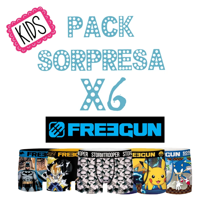 FREEGUN трусы-боксеры, размер для младенцев, 5/6 штук - Цвет: Pack 6