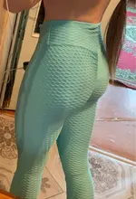 Mallas deportivas Push Up de poliéster para mujer, Leggings transpirables a la altura del tobillo, estándar