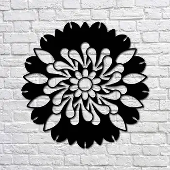 

Металлический декор стен Lion Mandala 70x69 cm дизайн интерьера домашнего