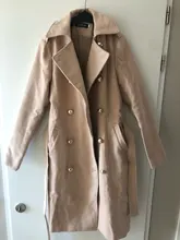 Trench-Coat Female Vintage White Winter Women Double-Breasted Long Solid Slim for Sashes