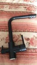 Grifo con filtro negro y purificador de latón para cocina, rociador doble de agua potable, CON MEZCLADOR de fregadero, modelo Torneira