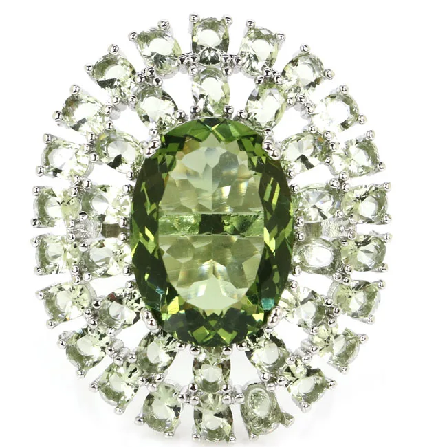 

15x13mm Luxury Drop Shape Created Fire Rainbow Mystic Topaz Natural Cubic Zirconia Engagement Ladies Silver Rings