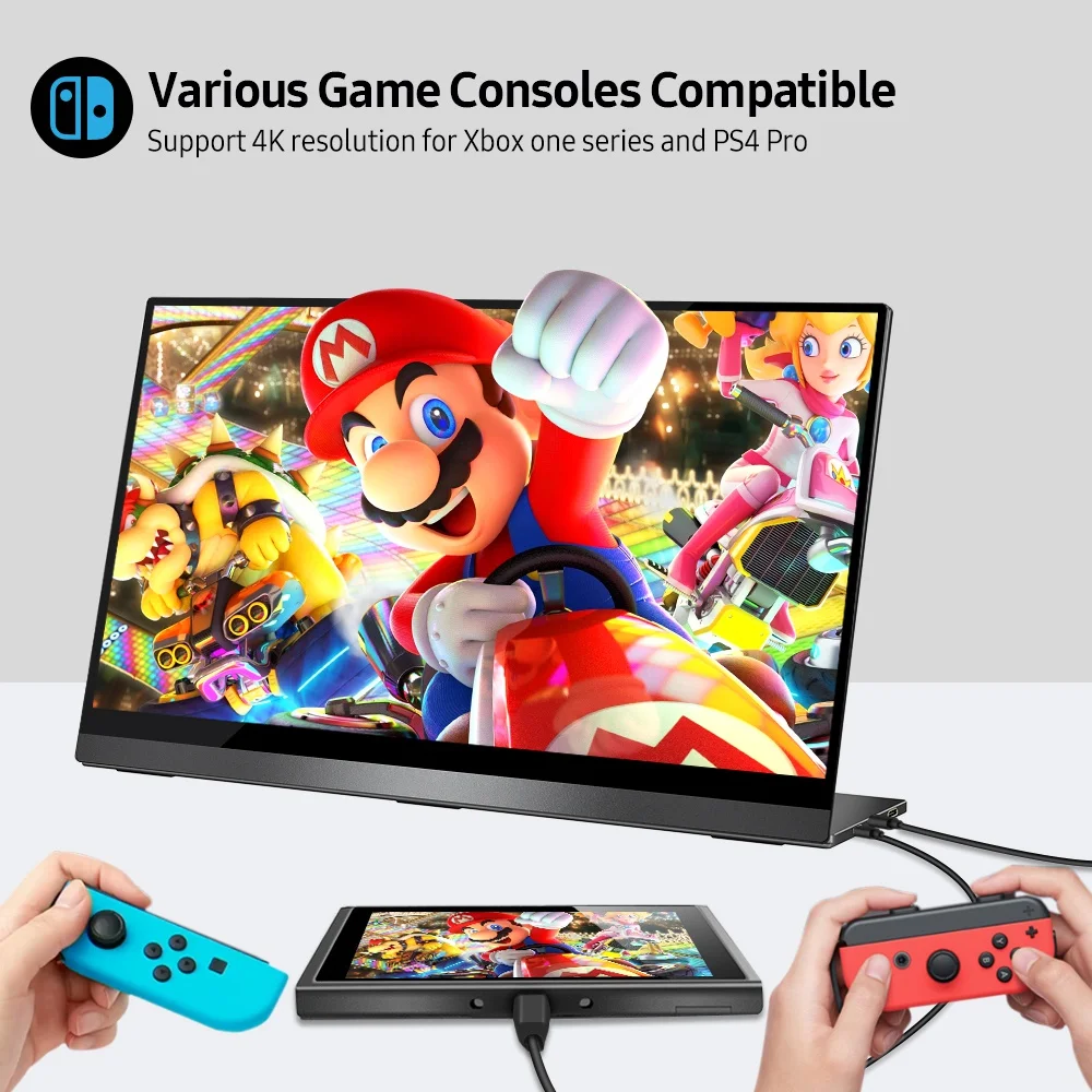 UPERFECT 4K ޴  ġ ũ 15.6 &UHD 3840x2160 ǻ  ° ÷  ȭ ȭ ٵ x ڽ PS4