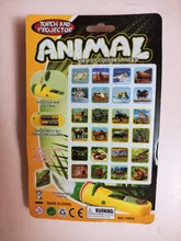 Balleenshiny-rompecabezas de interacción para padres e hijos, juguete luminoso para Educación Temprana, lámpara de proyector de Tobogán, Animal, dinosaurio