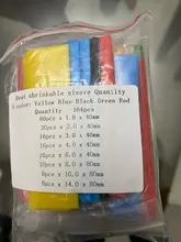Juego de tubos termorretráctiles, kit de tubos termorretráctiles, poliolefina, encogimiento, surtido de tubos termorretráctiles, Cable de alambre, 164 unidades