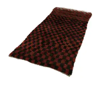 

115x230 Cm Red Handmade Vintage Tulu Rug-4x8 Ft