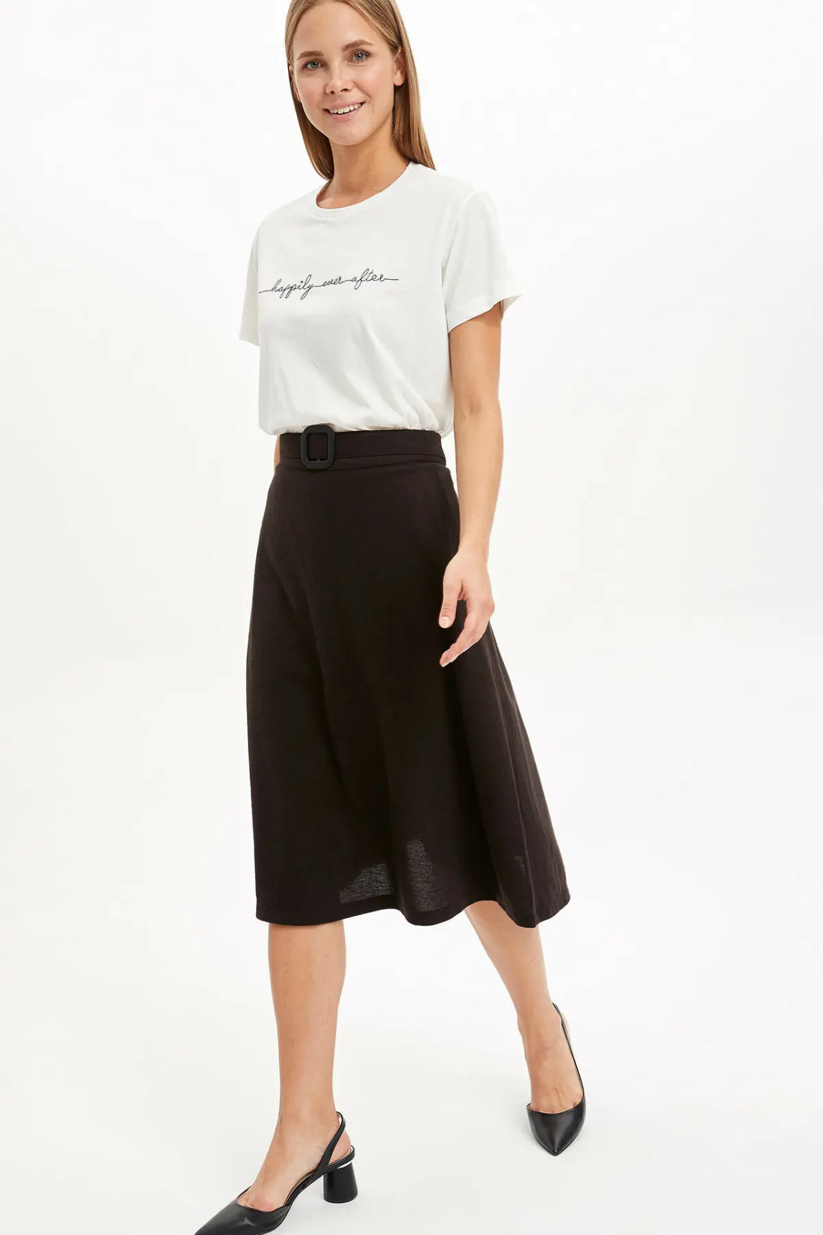 DeFacto ELASTIC WAIST Vestido De Cu00f3ctel Black/negro