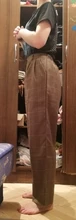 Women Pants Long-Suit Spring Wide-Leg Plaid High-Waist Mooirue Dropping-Feeling