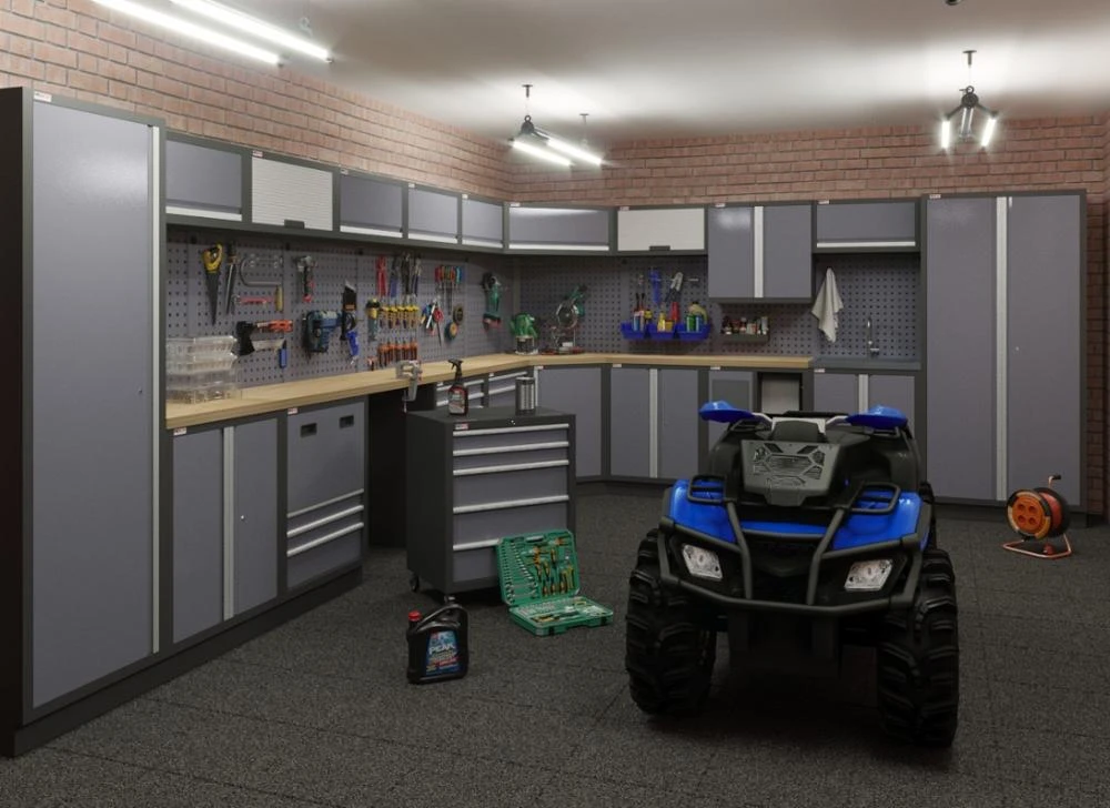 Juego muebles modulares de metal para garaje y taller com | - AliExpress