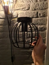 Ceiling-Light Cage-Fixture Iron Loft E27 Living-Room Black Vintage Retro Nordic Modern