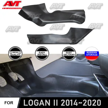 

Pads on inner lining the tunnel for Renault Logan 2014-2020 sill plates on carpet plastic ABS embossed car styling accessories