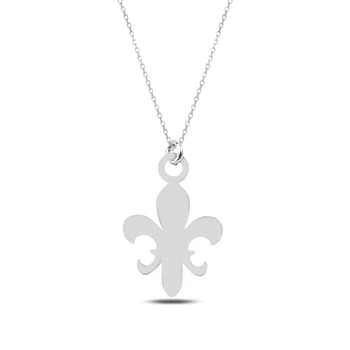 

Silver 925 Sterling Lily flower Simple Necklace