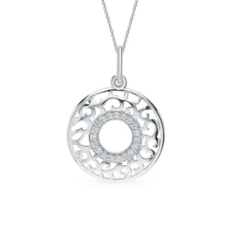 

Silver Pendant with cubic zirconia sunlight sample 925