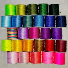 Carrete de nailon trenzado de 45M/2MM, cordón de macramé, Color negro, chino, bricolaje, Kumihimo, abalorios, Shambala, hilo de cuerda, venta al por mayor