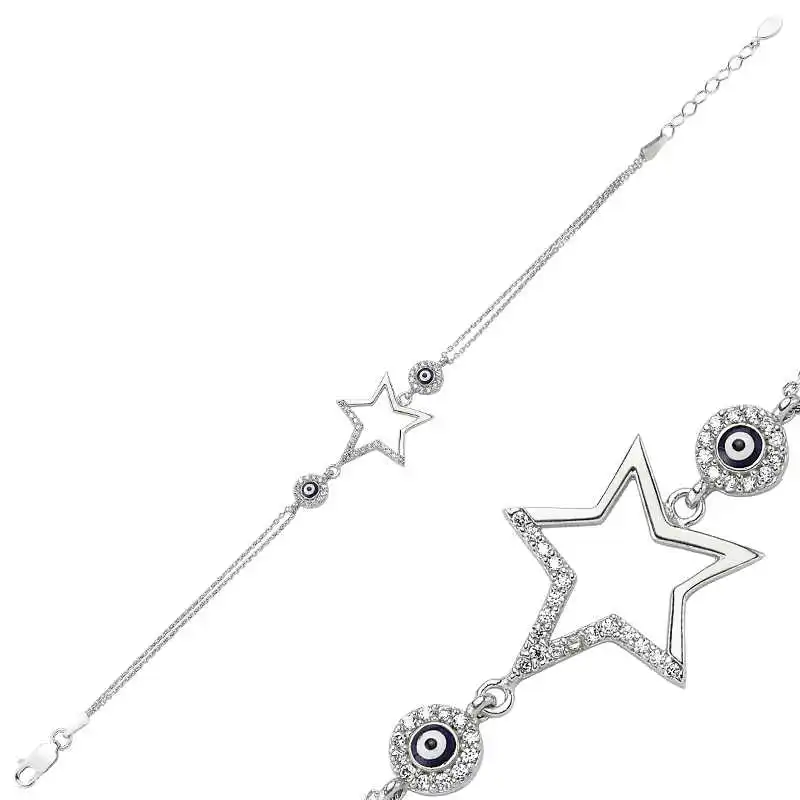 

Silver Star Ladies Bracelet
