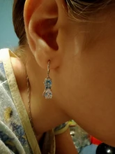 Conjunto de joyas de plata de ley 925 con Zirconia cúbica, collar con colgante de gato y gatito, con pendientes de palanca