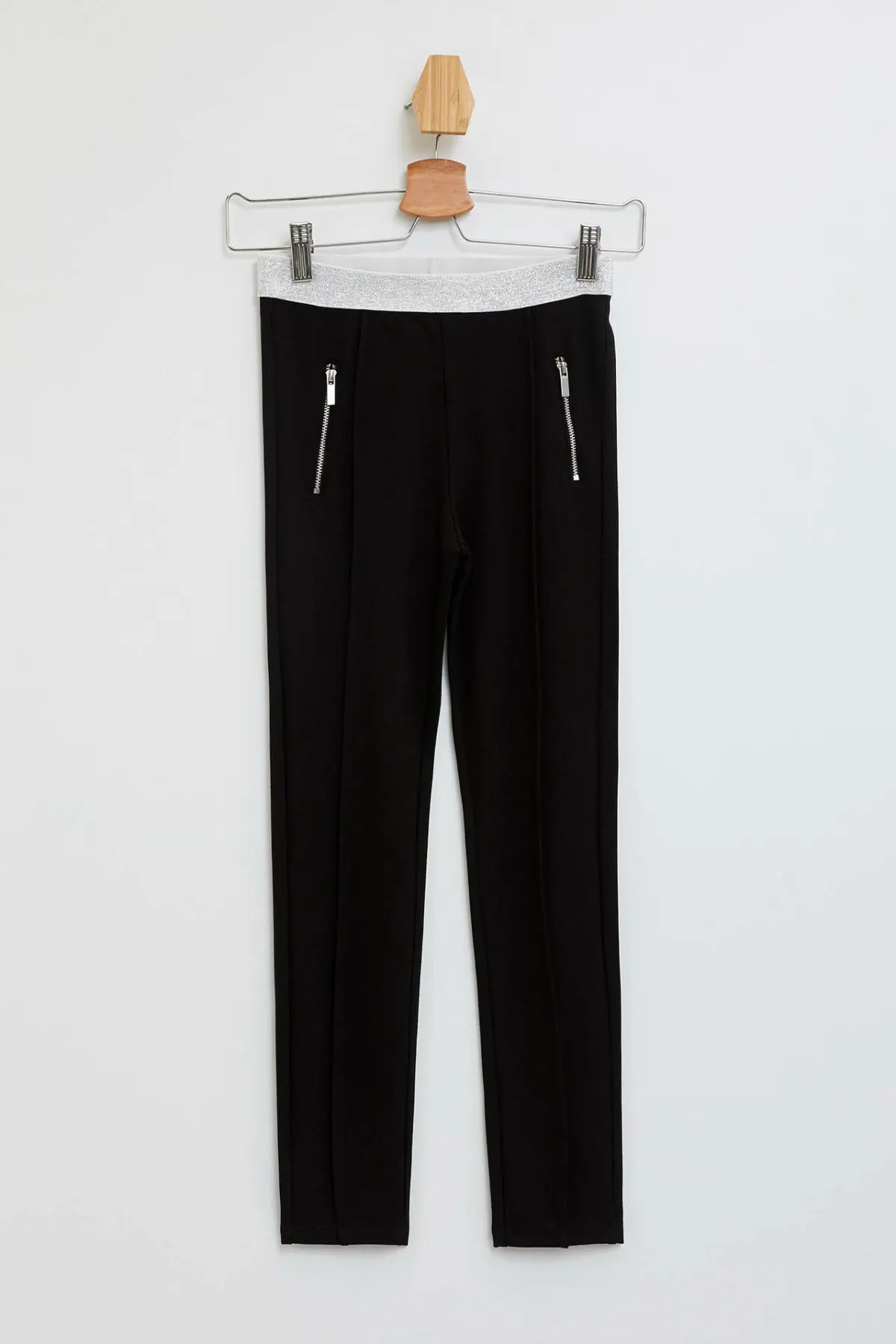 

DeFacto Girl Black Long Pants Girls Casual Elastic Bottoms Girls Zipper Decors Pants Trousers-J8316A619AU