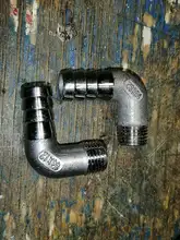 BSPT Connector Elbow Right-Angle Barb 304-Stainless-Steel 90-Degrees Water-Heating-Accessories