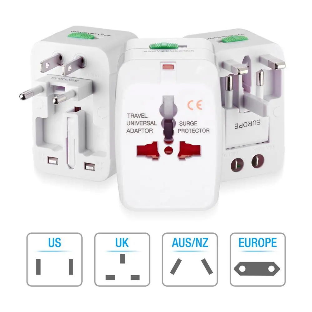 

All In One Electric Plug Power Socket Adapter International Power Charger Converter Wall Socket Travel Plug US EU UK AU