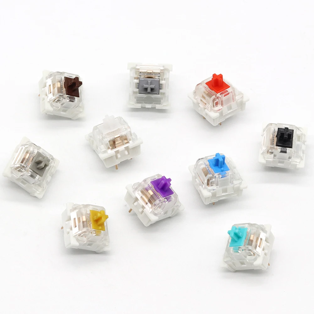Outemu Interruptores Preto Vermelho Branco Azul Clicky Linear Tátil Silencioso Rgb 45g 55g 60g Ciy para Teclado Mecânico Gaming mx Switch