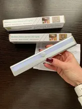 Lámpara LED de luz LED con Sensor de movimiento PIR para debajo del armario, luz nocturna para escaleras y cocina, 6/10 LEDs