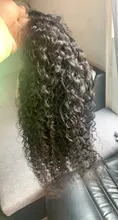 Pelucas frontales de encaje 13x4 de 30 pulgadas para mujer, rizado, Color Natural brasileño, Remy, con cierre de encaje sin pegamento