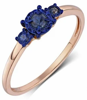 

Lucas gold ring with 3 red gold sapphires