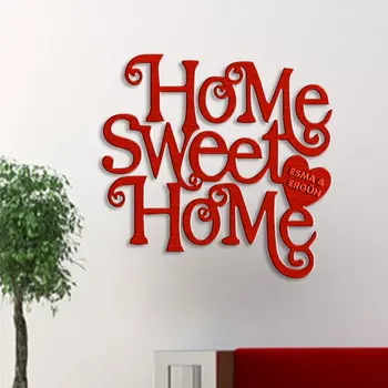 

Personalized Home Sweet Home Red Color Textured Wood Wall Post-3