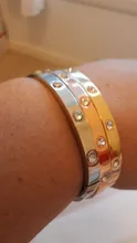 Pulseras y brazaletes de acero inoxidable para mujer, brazalete abierto, de cristal, joyería de lujo para boda, 17CM
