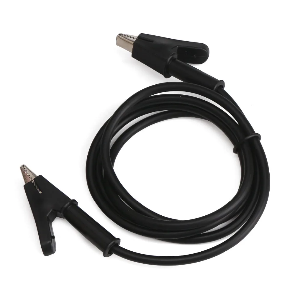 14awg силиконовые зажимы аллигатора тест свинца черный и красный 15A 1 метр Тестовый Кабель мягкий ПВХ Крокодил Зажимы тест ing провод с защитой